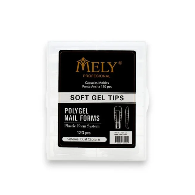 Capsulas dual Mely 120 pcs coffin punta ancha