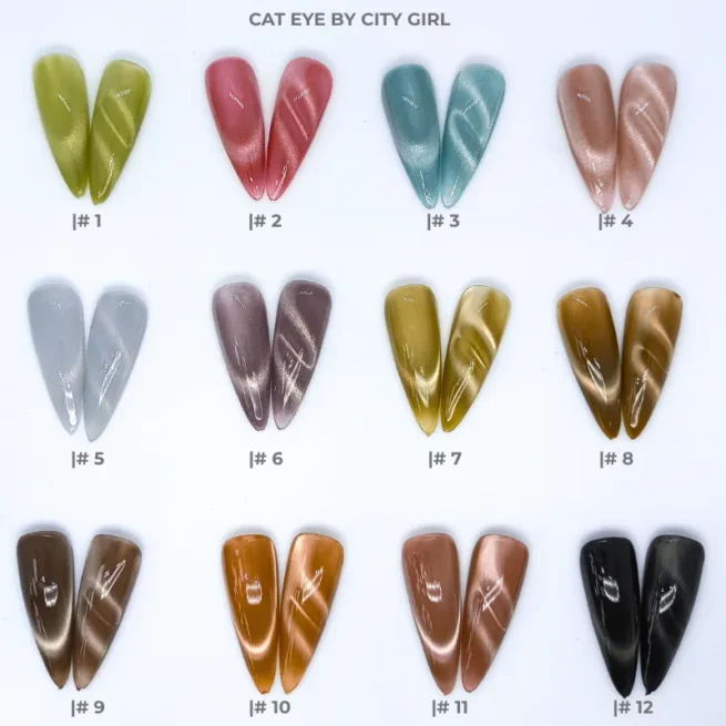 Esmalte semipermanente cg ojo de gato colores