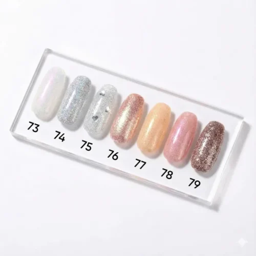 muestrario esmaltes semipermanente mely glitter