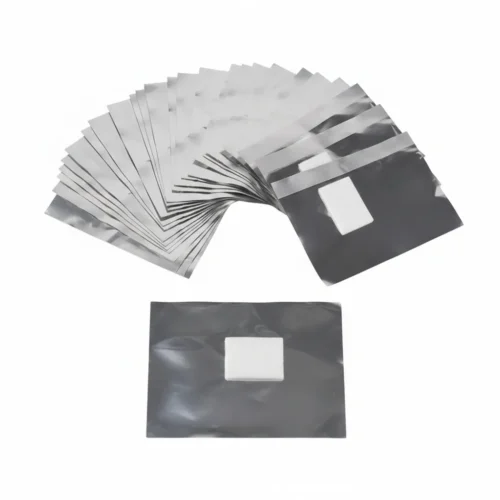 Laminas de papel aluminio con almohadilla de algodon para remocion de unas pack por 50 unidades