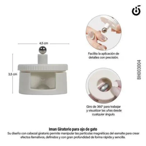 iman giratorio para ojo de gato